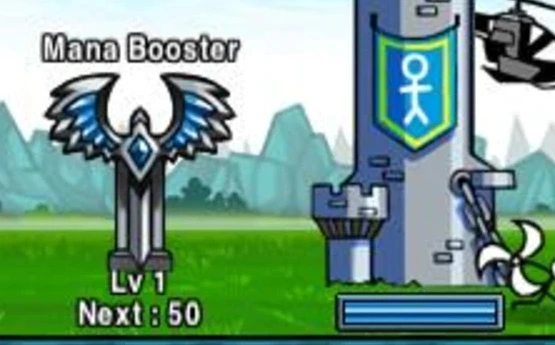 Close-up of the Mana Booster located behind the player castle