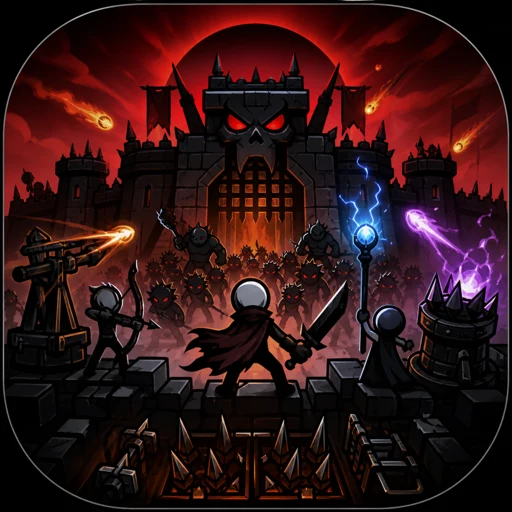 Doom Fortress artwork showing a dark castle and approaching enemies